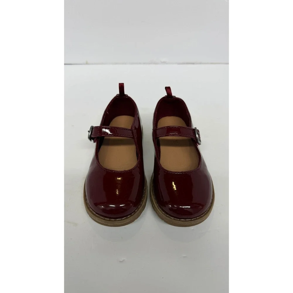 Burgundy mary JAne Flats